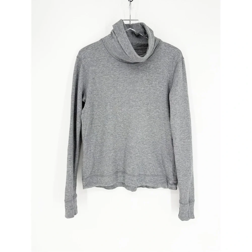 Lululemon Double Up Reversible Turtleneck Top Women's 10 Grey
